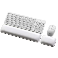 Wrist Support Keyboard Pad Wrist Rest Mouse Pad PU Leather Foam Ergonomic Keyboard Mat Mouse Mat for Computer Laptop