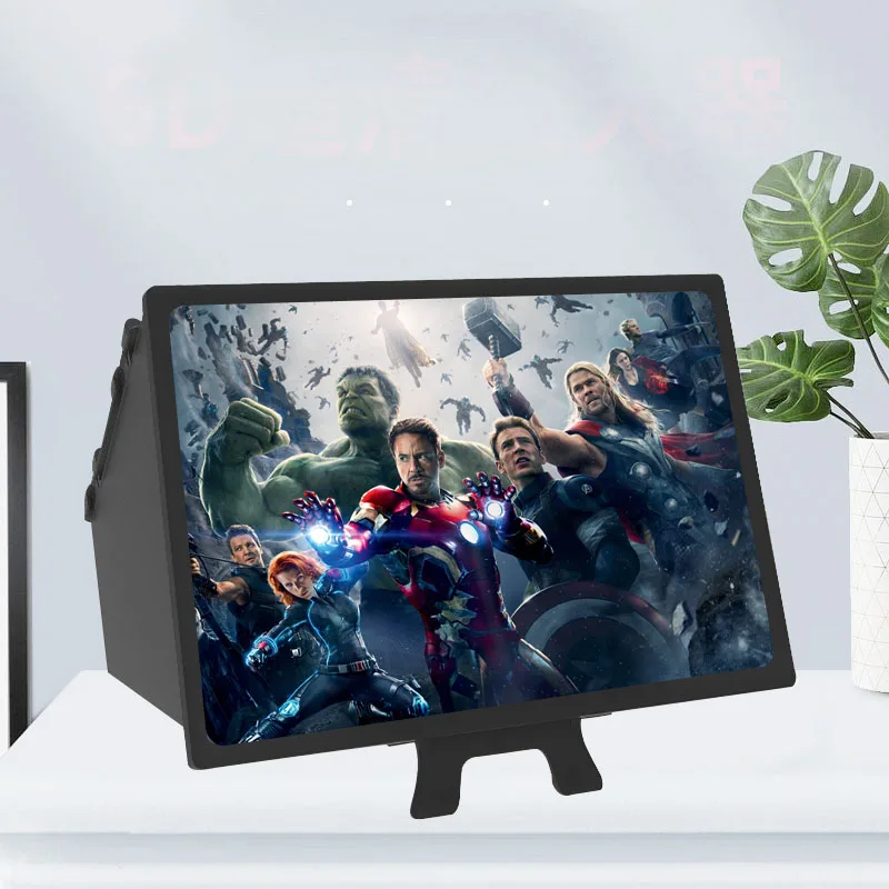 New HD 12 Inch Anti-blue Folding Mobilephone Screen Amplifier Projector Desktop Stand Movie Magnifying Support Bracket