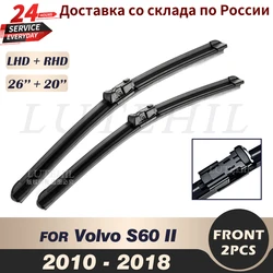 Wiper Front Wiper Blades For Volvo S60 II 2010-2018 2011 2012 2013 2014 2015 2016 Windshield Windscreen Front Window 26''+20''