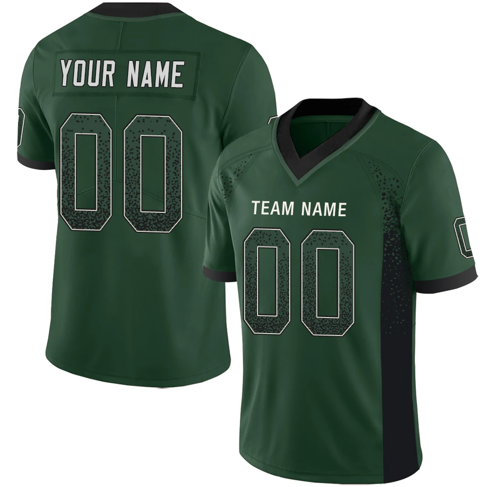 Custom American Football Jersey Football Shirt Graffiti Design Printed Team Name Number Men Rugby Jersey Fan Gift