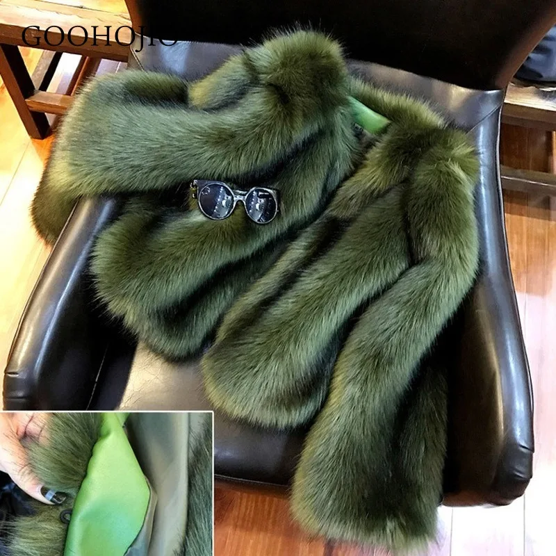 Winter Women High Quality Faux Rabbit Fur Coat Luxury Long Fur Coat Loose Lapel OverCoat Thick Warm Plus Size Female Plush Coats