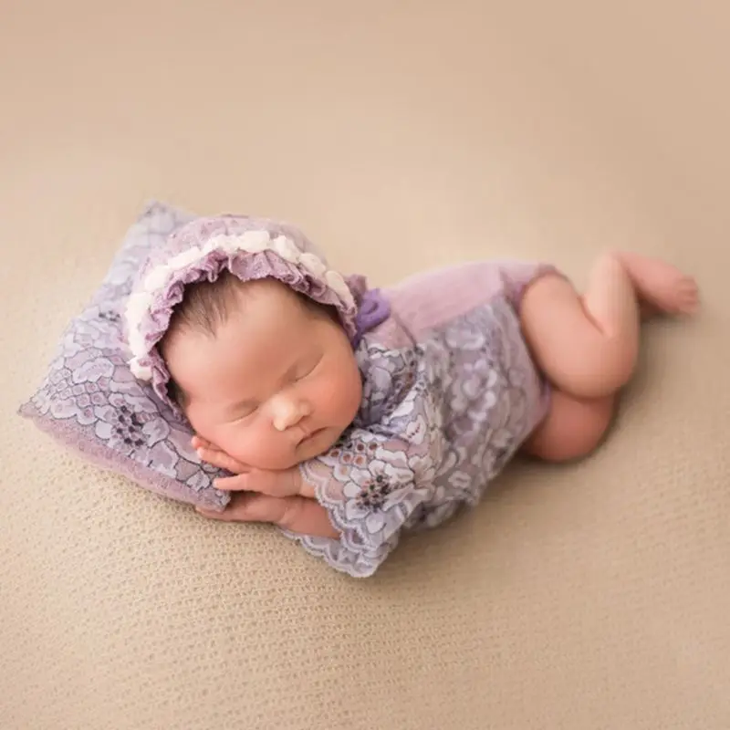 Fashion Infant Photo Clothes Sweet Newborn Baby Girls Photography Accessories Hat Pants Outfits 0-1 Month