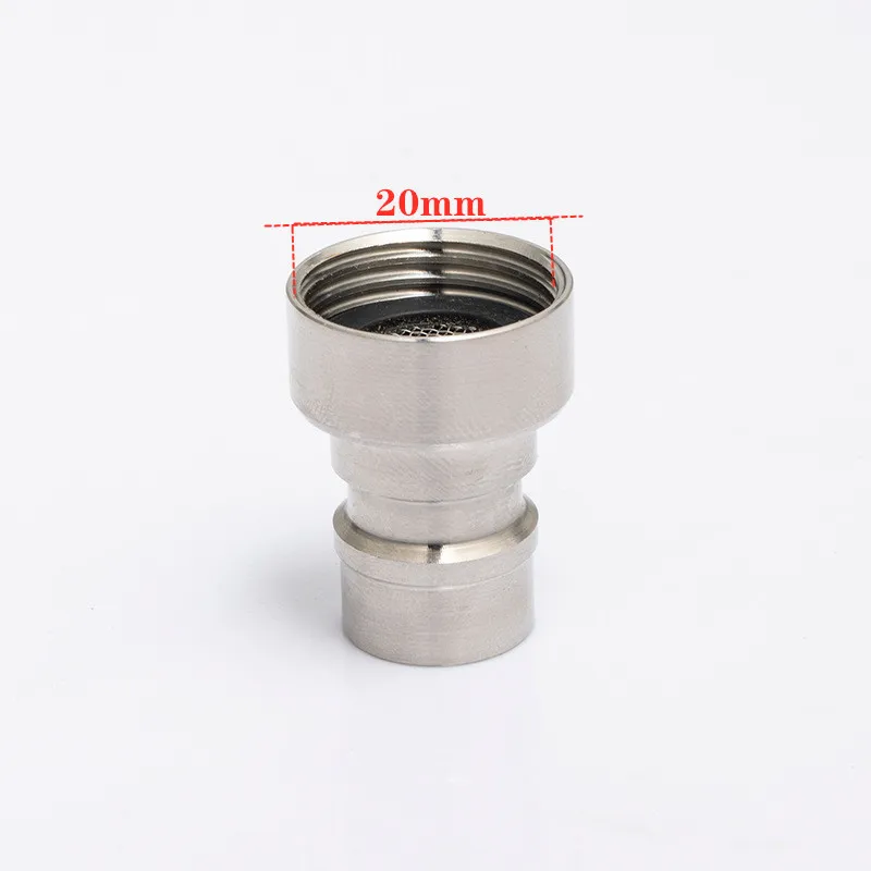 1Pcs Rvs Kraan Connector Wasmachine Gun Quick Connect Pijp 20Mm Slangaansluitingen Thuis Tap Accessoires