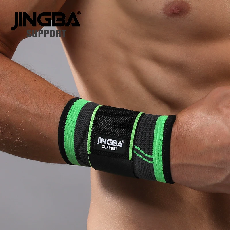 JINGBA SUPPORT Nylon wrist band men Tennis Badminton Brace Wristband Support weightlifting Bandage Wrist Support Protective gear