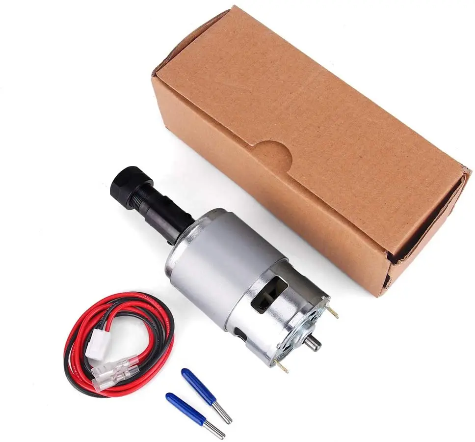 775 Motor DC Motor Electric Machinery 12V Air Cooled Spindle ER11 With ER11 Nut Extension Rod For CNC Engraver+ 3.175mm Cutter