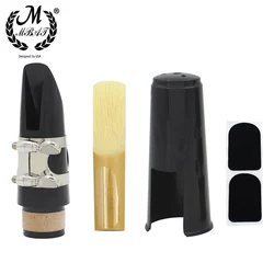 M MBAT Bb Clarinet Bakelite Mouthpiece Professional Traditional Clarinet Accessories with Reed Mouthpiece Patches Pads