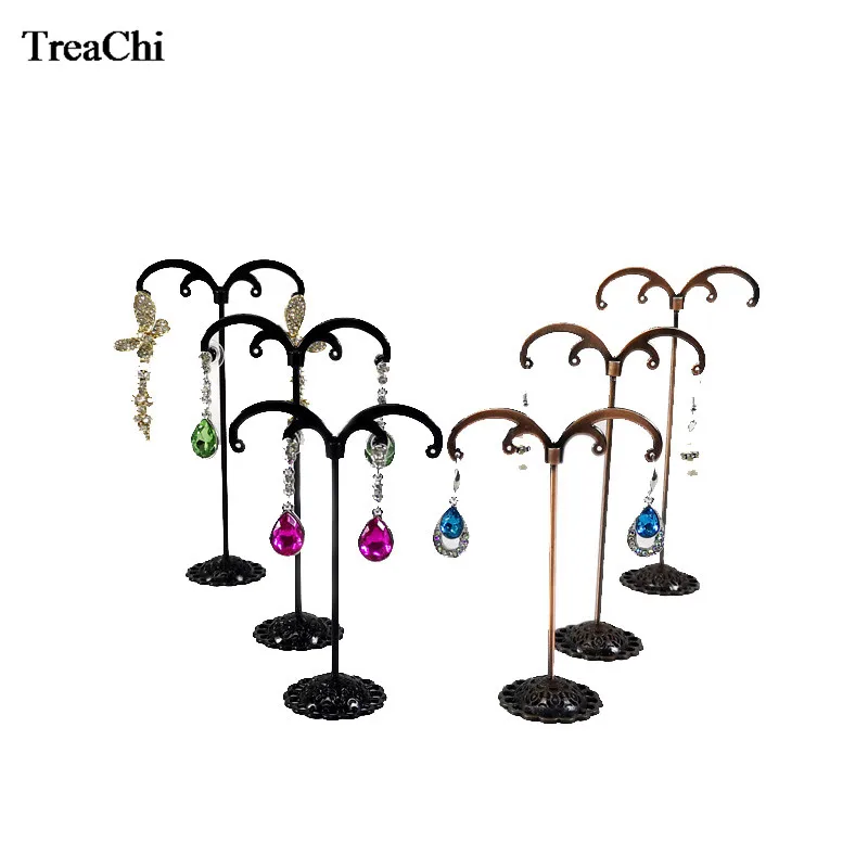 

3Pcs/Set Portable Earring T Bar Hanger Jewelry Display Rack Metal Earring Stud Necklace Organizer Ornament Showcase Holder Stand