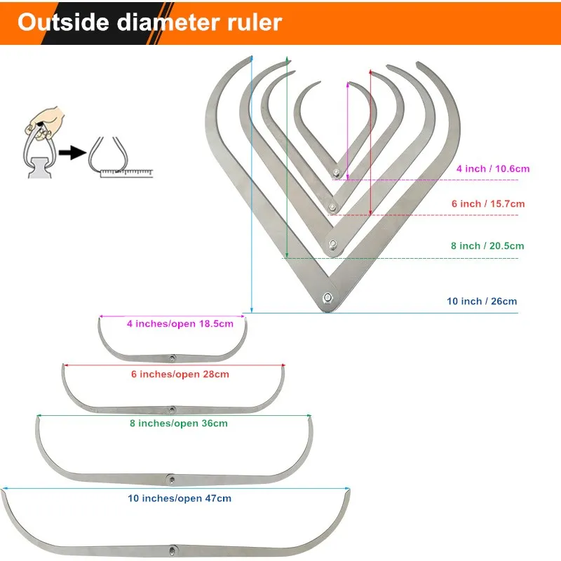 Ceramic art distance measuring caliper steel inner and outer diameter measurement positioning caliper distance measuring tool