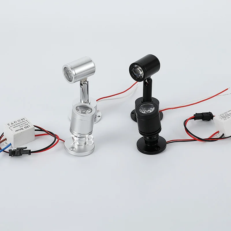 3W LED Surface Mount Cabinet Mini Spot Light 110V 220V Downlight 12V DC Jewelry Show Light with LED Driver 4000K Ceiling Lamp