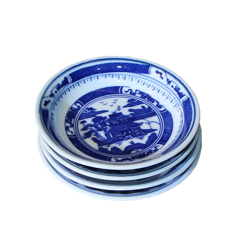 8PCS/Lot Jingdezhen Ceramic Spice Dish Blue and White Porcelain Small Seasoning Plate Home Tableware Accessories Dishes Plates