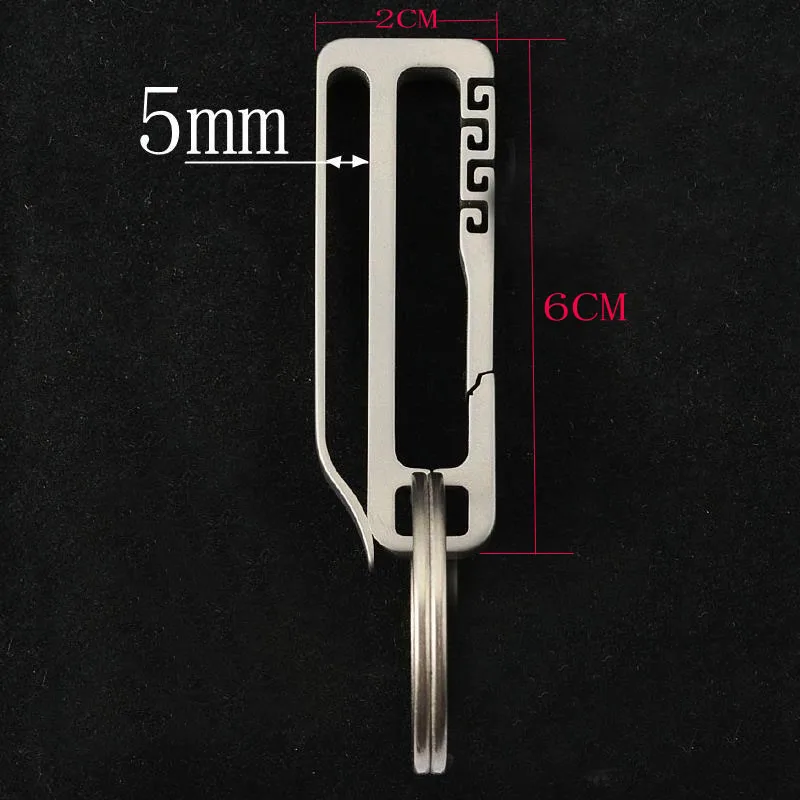 EDC Pure Titanium TC4 Hanging Spring Buckle Backpack Belt Clip Key Chain Car Pendant Key Holder for Men