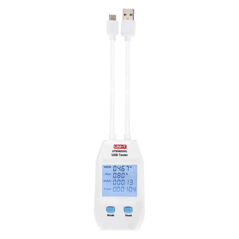 Probador USB Digital de UNI-T serie UT658, equipo de carga de bolsillo, inspección de calidad, medidor de capacidad de corriente de voltaje