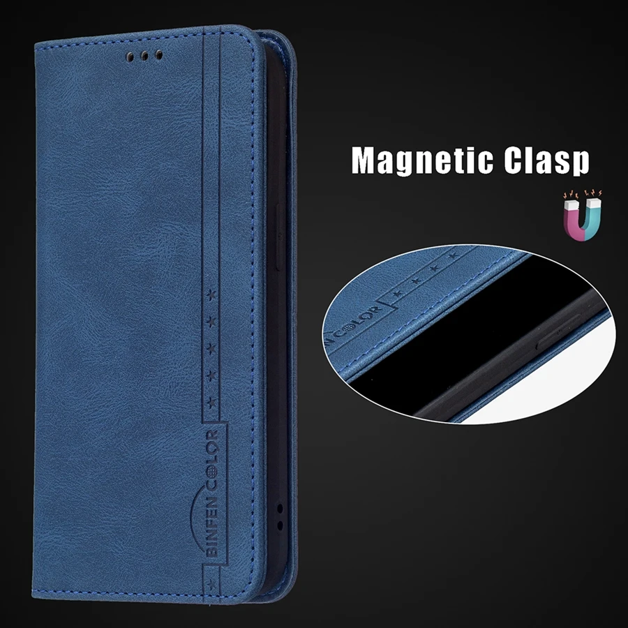 Wallet Anti-theft Brush Leather Case For Samsung Galaxy S22 Plus/Ultra S21/S20 Plus/Ultra/FE A12 A13 A21 A22 A32 A51 A52 A71 A72