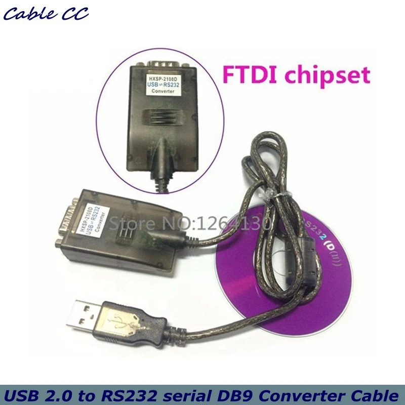 

USB 2.0 to RS232 Serial DB9 Converter Cable FTDI FT232RL FT232BL Windows7 64 4 GPS Computer Adapter Best Quality