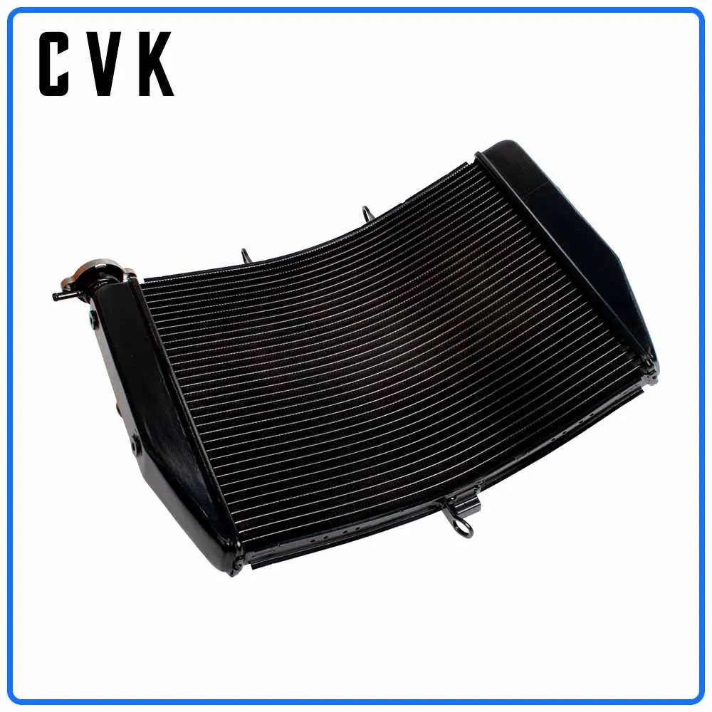 CVK Motorcycle Aluminium Black Radiator Cooler Cooling Water Tank for Kawasaki NINJA ZX-10R 2008-2010 ZX10R ZX 10R 08 09 10