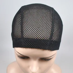 1PC Big Hole Mesh Dome Wig Cap Hair Nets Large Hole Black Dome Caps For Making Wigs With Elastic Band Wave Cap