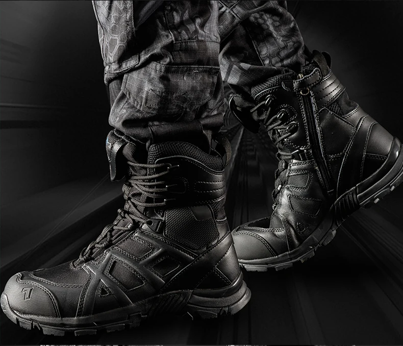 High Tube Leder Mesh atmungsaktive Anti-Rutsch-Stiefel Outdoor-Sport training Klettern Wüste Wanderschuhe