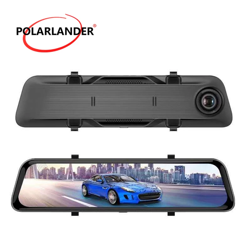 

Full Touch Screen Loop Recording Front and Rear Lens 12 inch Car DVR Black LCD Display Streaming Media Night Vision 1080P2K