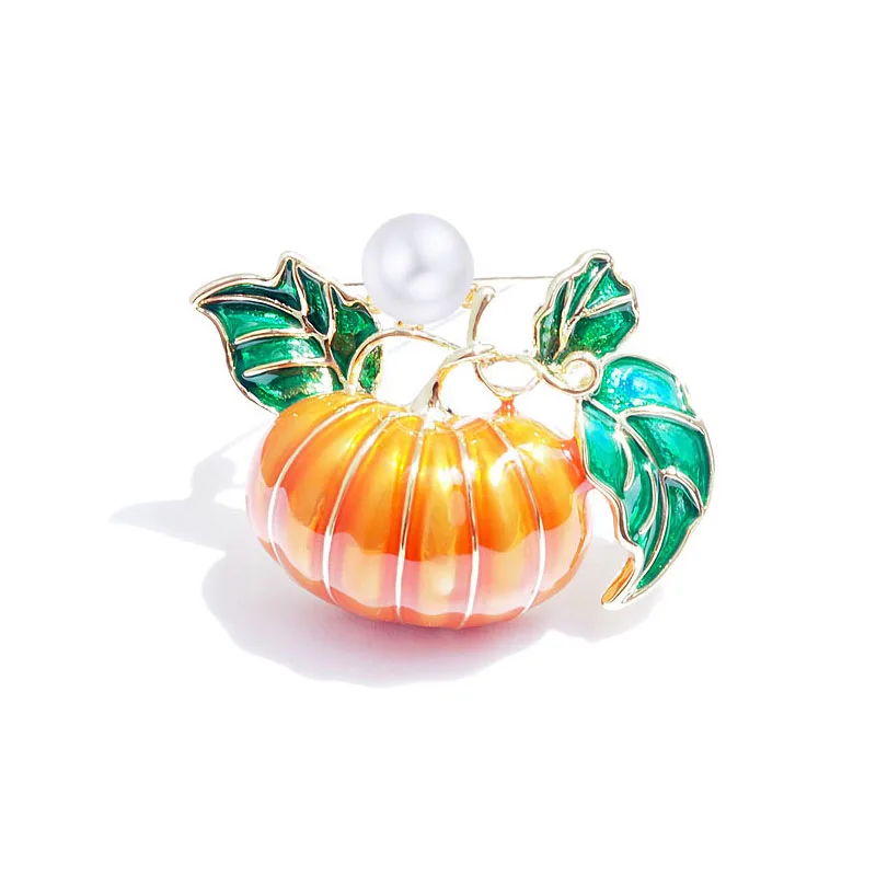 muylinda Halloween Pumpkin Brooches Party Festival Enamel Pin Jewelry Metal Women's Brooch Gift For Women Scarf Clip