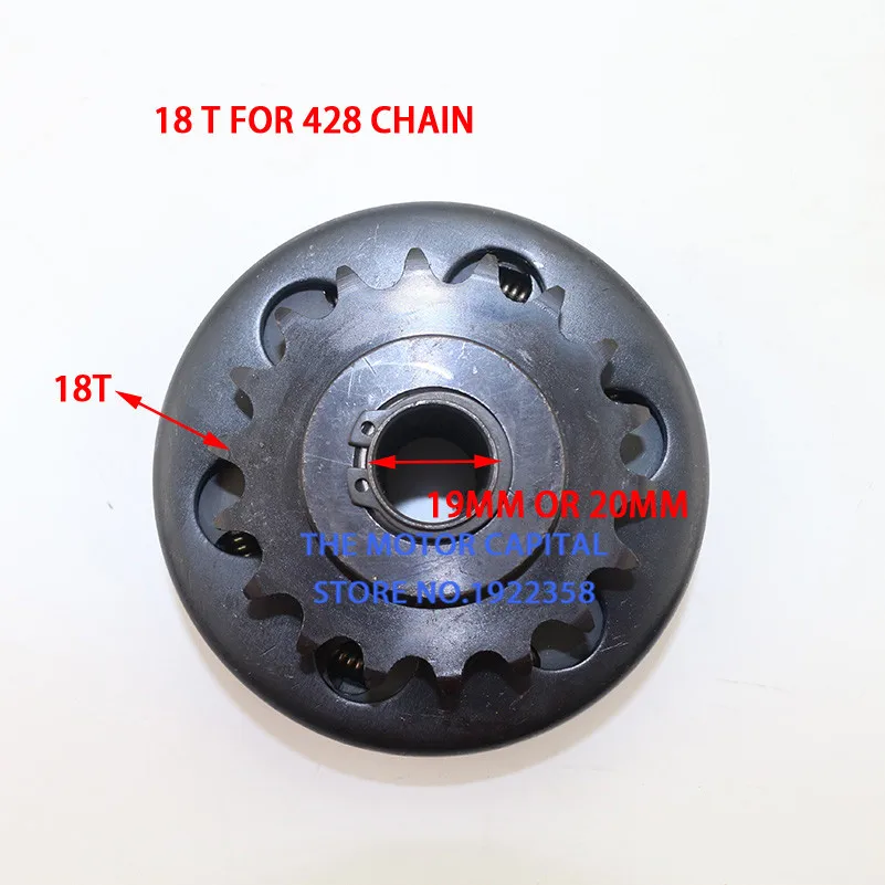 18 Tooth 19mm or 20mm 428 Chain Go kart Centrifugal Clutches for go  clutch Predator 168 Engine