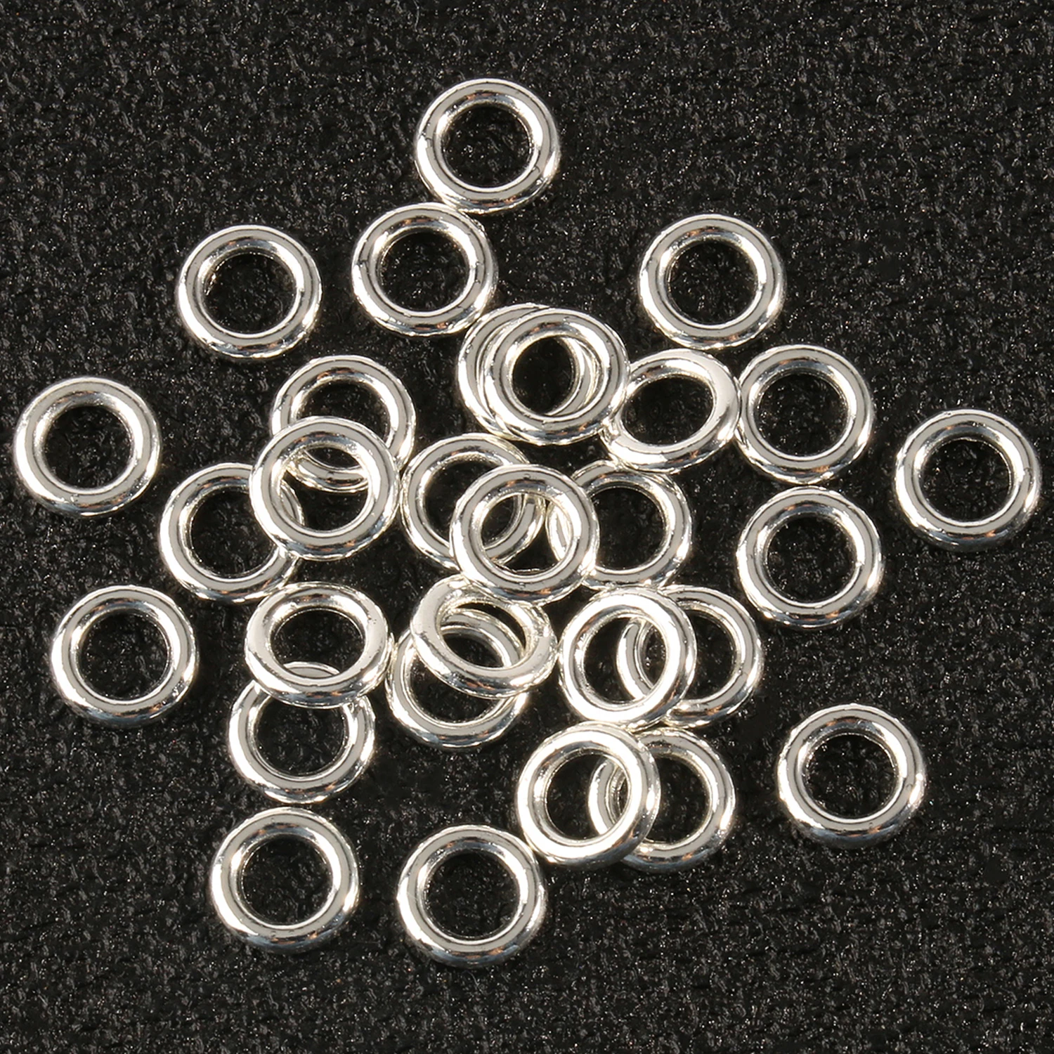 50pcs 8x2mm Gold/Silver Color Alloy Closed Jump Rings Metal Circle Hoops Connectors For Jewelry Making DIY Accessories Supplies