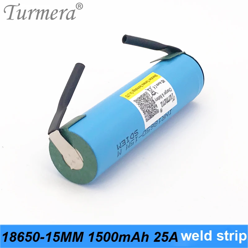 18650 15M Inr Original Battery 18650-15MM 1500Mah 25A for Screwdriver Battery and Shura Shurik for Turmera A15