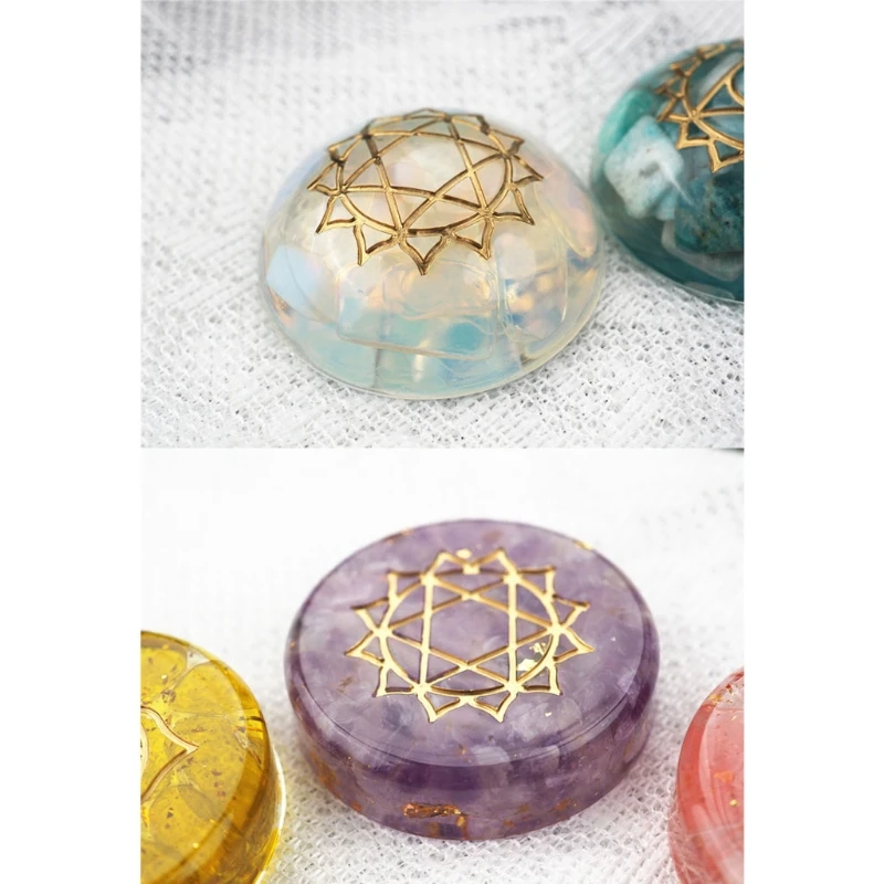 2 pezzi 7 chakra Orgone ciondolo resina colata stampo Orgonite energia resina Kit stampo B85E