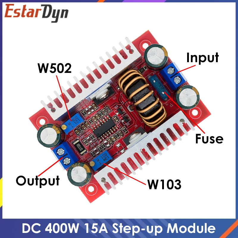 DC 400W 15A Step-up Boost Converter Constant Current Power Supply LED Driver 8.5-50V to 10-60V Voltage Charger Step Up Module