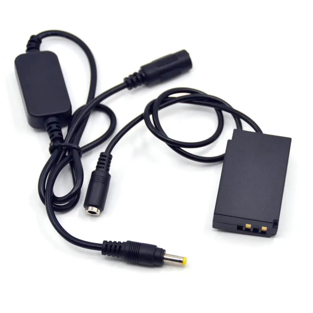 12V-24V 스텝 다운 충전기 케이블 EH-5 + EP-5C DC 커플러 EN-EL20 ENEL20 니콘 1J1 1J2 1J3 1S1 1AW1 1V3 p1000 용 더미 배터리