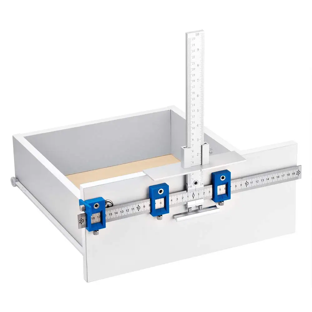 Punch positioner guia de broca manga gabinete ferragem gabarito gaveta madeira guia ferramentas de perfuração ferramentas elétricas ajustáveis perfurador localizador