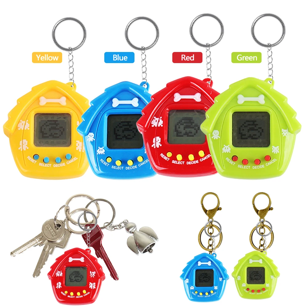 New 168 Pets In One Virtual Cyber Digital Pet Toy Electronic Pet House Shape Tamagotchi 90S Nostalgic Pixel Funny Play Kids Gift