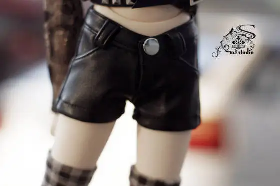 1/6 1/4 1/3 BJD doll leather Shorts for BJD/SD MSD SD13 Girl SSDF ID75 Uncle clothes not include doll and other Accessories