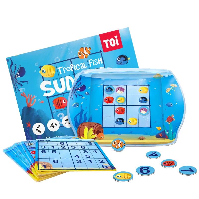 TOI Kids Cartoon Magnetic Sudoku Logic Board Puzzle Game Children Logical Thinking Toy 3D Puzzle Tillywig Toy Awards  Age 3Y+