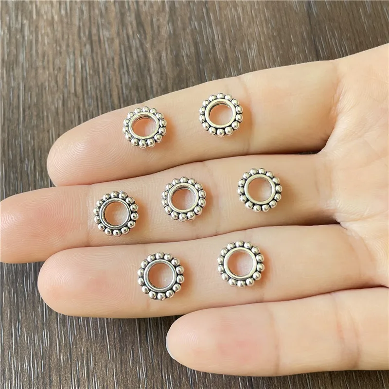 JunKang 9mm Amulet Ring Spacer Jewelry Connectors Making DIY Handmade Bracelet Necklace Accessories Factory Direct Sales