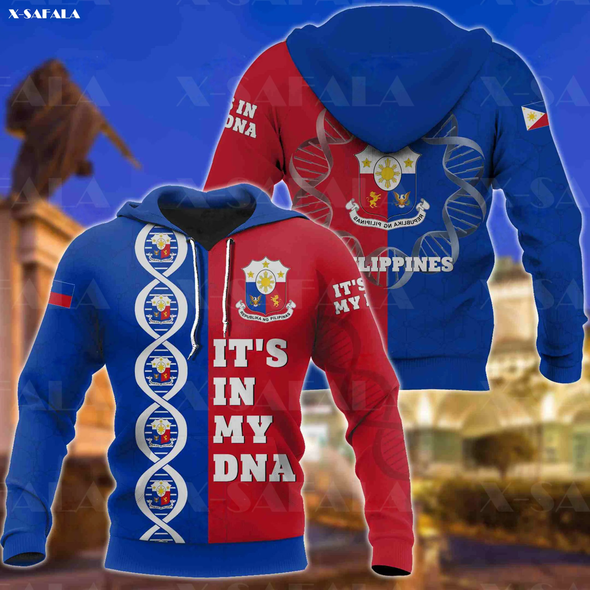 

PHILIPPINES It's In My DNA Skull Flag 3D Print Zipper Hoodie Man Female Pullover Sweatshirt Hooded Jacket Jersey Tracksuits