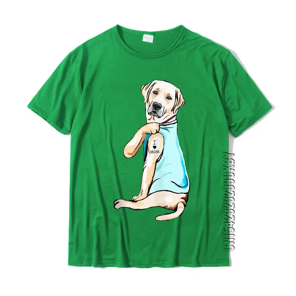 I Love Mom Funny Labrador Tattooed T Shirts 3D Printed Fashionable Man Tops & Tees 100% Cotton