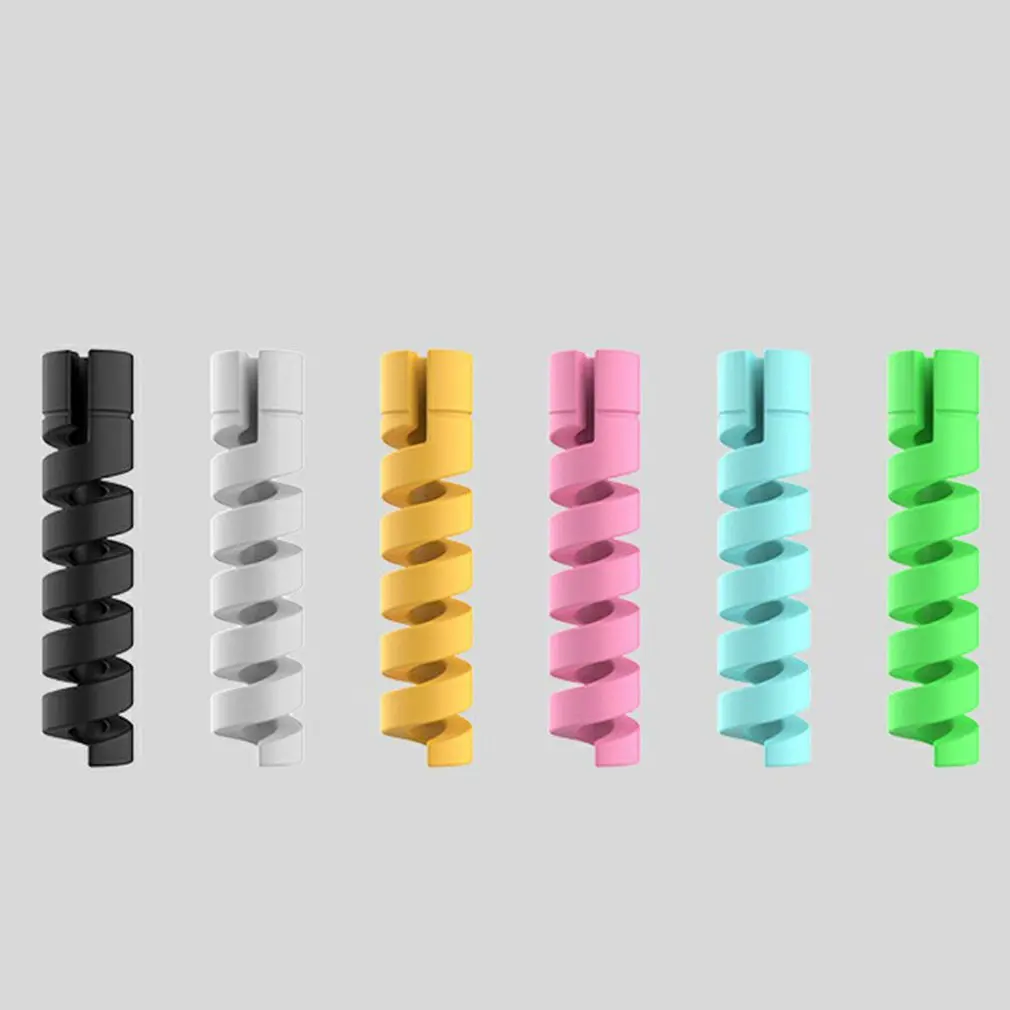 2-10Pcs สายสำหรับ iPhone Charger USB ชาร์จสายเคเบิลป้องกันสายการจัดการสาย USB Organizer