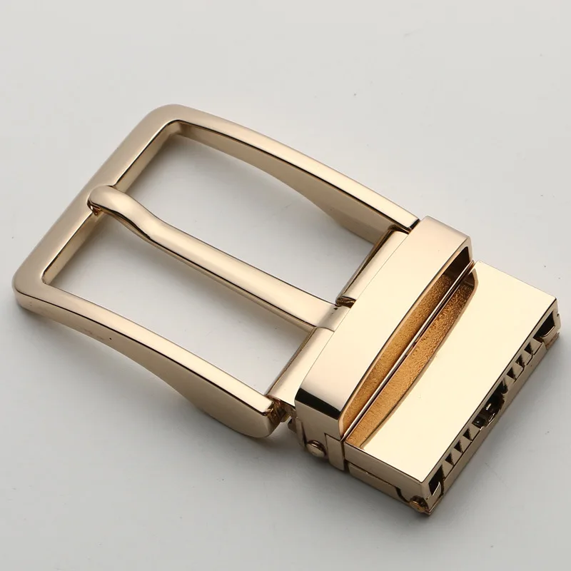 Men\'s rotatable belt head 3.5cm wide metal pin buckle waist belt headed pants with head tail clip pin buckle business casual