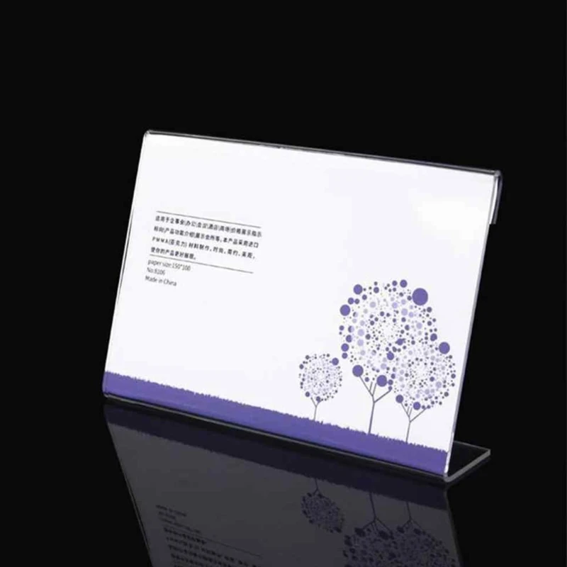 20 pezzi-espositore per etichette in acrilico con supporto per Display