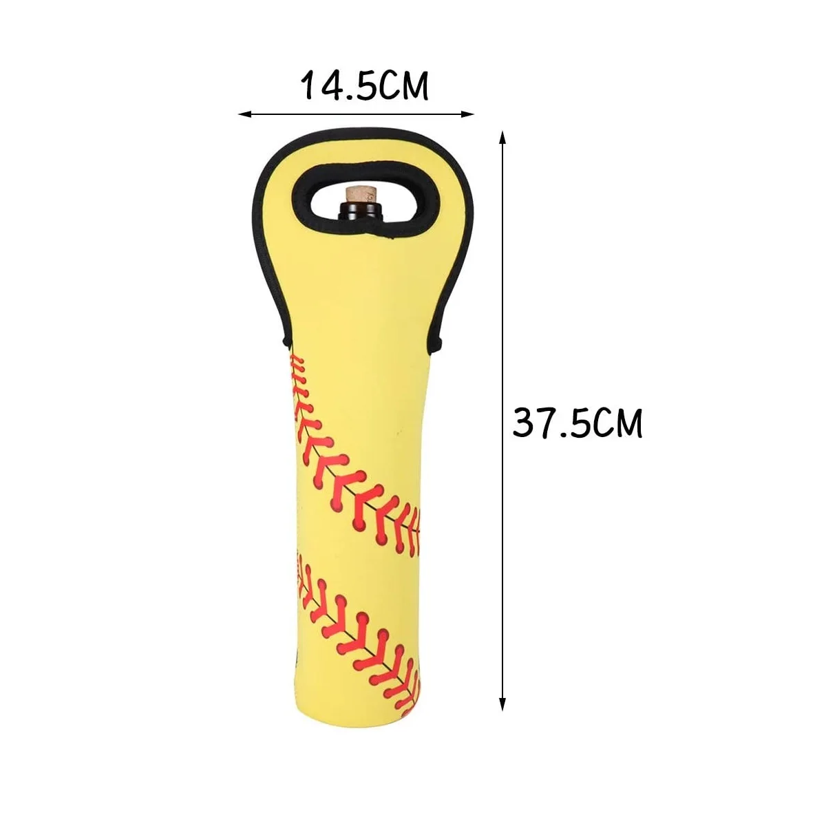 1Pack Portable Softball Baseball Sunflower Neoprene 750ml Wine beer Bottle Champagne Cooler Bag Purse Wedding Gifts