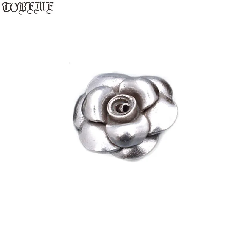 100% 925 silver jewelry beads Thailand silver Flower Beads jewelry findings Vintage Silver Rose Beads