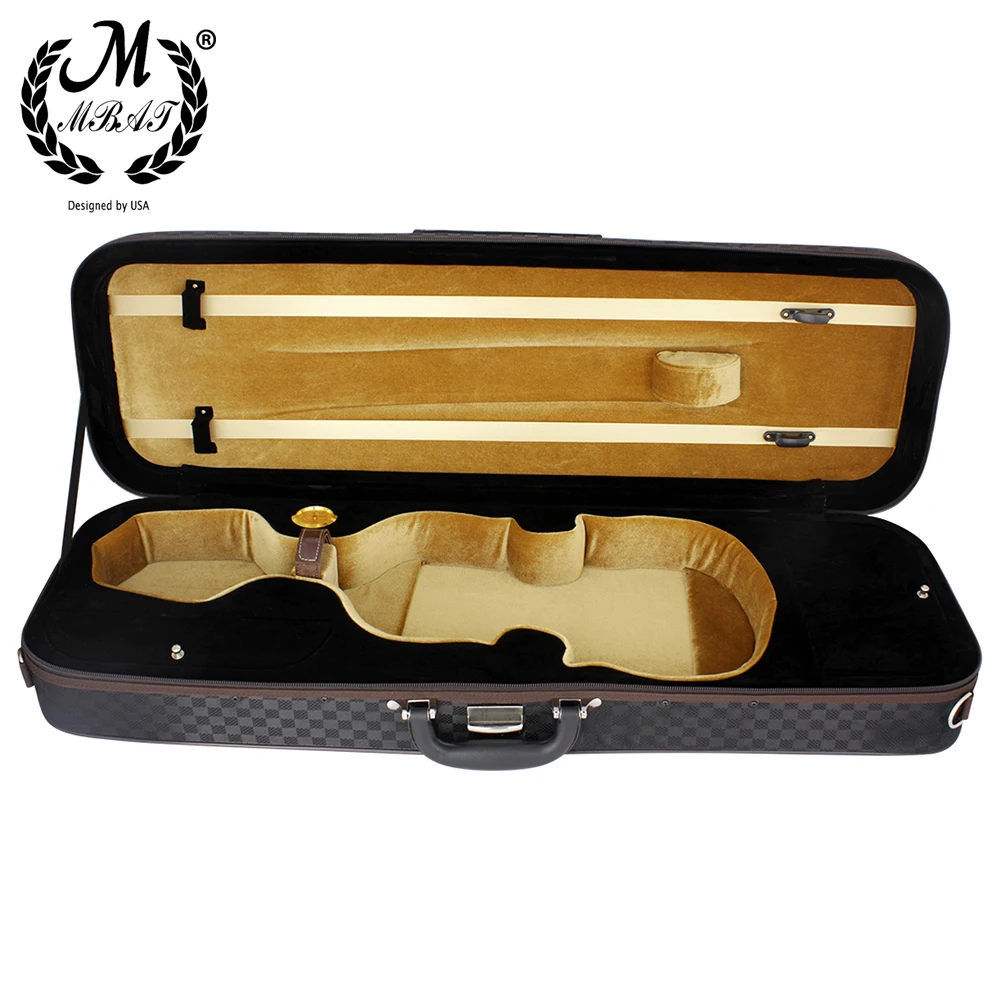 

M MBAT 4/4 Violin Case High quality Stringed Instrument Accessories Built-in Hygrometer Music Tool Storage Box Fiddle Hand Bag