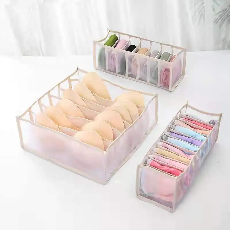 Organizzatore per dormitorio per calzini scatola di immagazzinaggio per biancheria intima separata per la casa 30 griglie organizzatore per reggiseno organizzatore per cassetti pieghevole