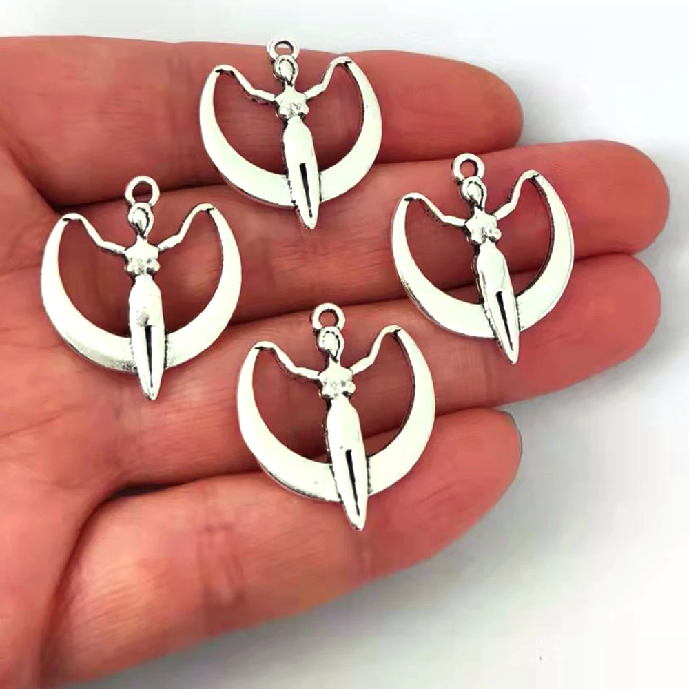 5pc moon goddess pagan pendant charm For DIY Women Yoga Nymph Pendant charms Pagan Jewelry Fertility Wiccan Witchy charms Gift