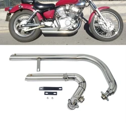 For Yamaha Virago 125 XV125 XV 125 XV250 Exhaust Pipe Full Muffler Exhaust System Pipe Kit Silencers Stainless