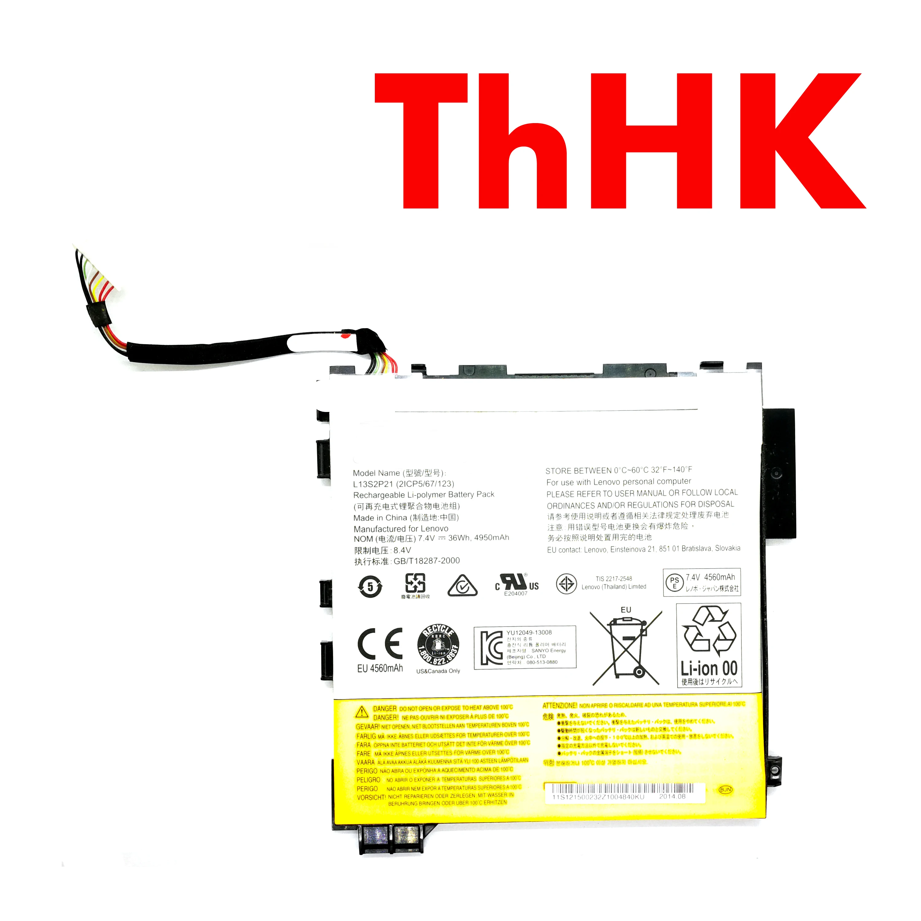 ThHK 36Wh 정품 원본 L13S2P21/L13M2P23 랩탑 배터리, 레노버 마이크스 2 11용 최적의 교체 솔루션