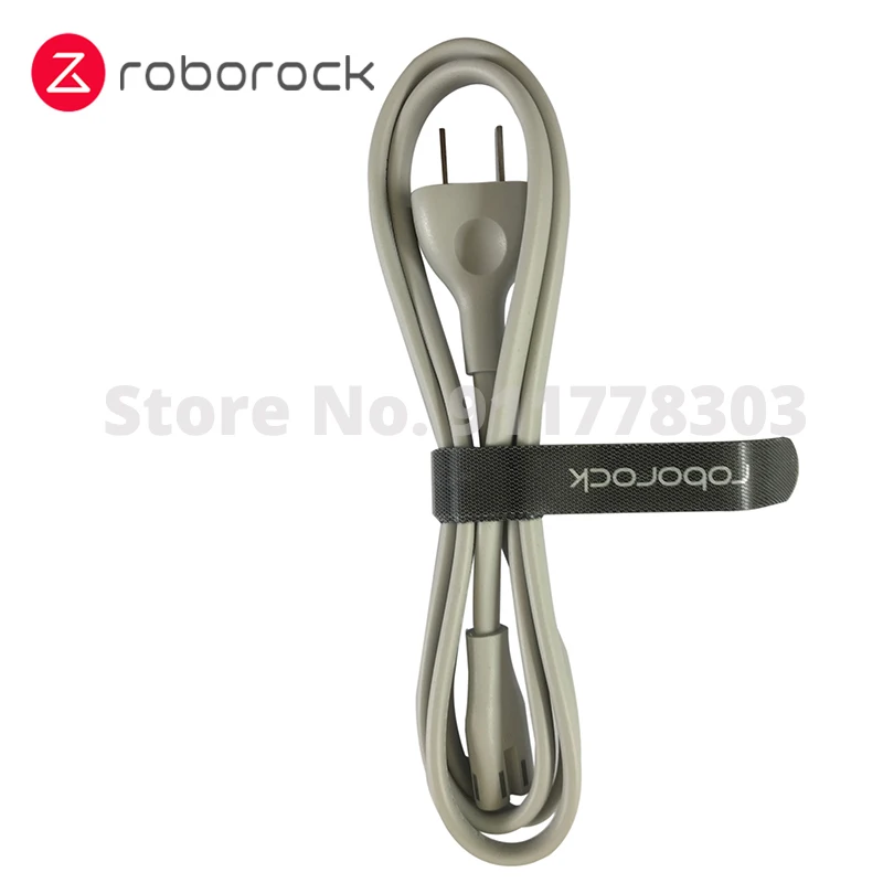 Original Roborock Power Cord with US plug of Robotic Vacuum Cleaner S5 S6 S5 Max S6 Pure S6 MaxV Xiaowa S4 Charging Cable White