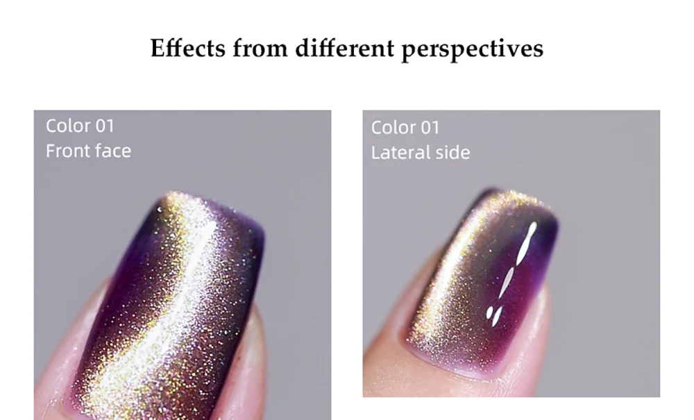 Vendeeni Neuer Bunter Kristall-Katzenaugen-Gel-Nagellack 9D Aurora Katzenaugen-Gel-Lack Magnetischer Hybrid UV Soak-Off Gel-Lack – Detail 15
