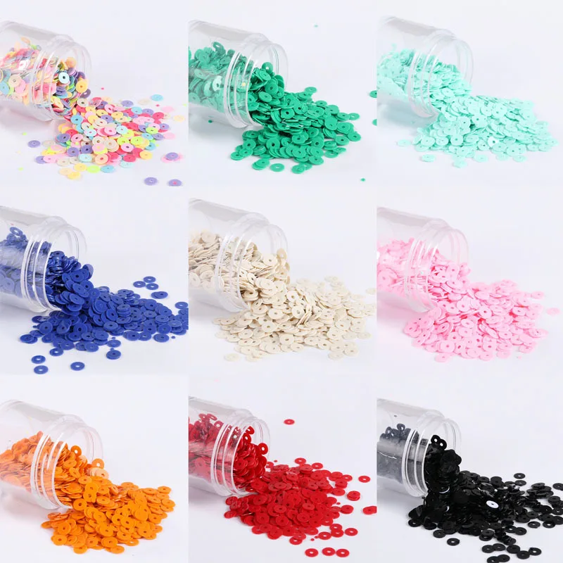 200g/Lot about 40000pcs Flat Round PVC Loose Sequins DIY Crafts Paillettes Sewing Handcraft Decoration DIY Accessory Lentejuelas