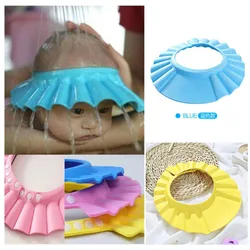 Gorro de ducha de baño seguro para bebés y niños, gorro de champú elástico ajustable, protector para el cabello, nuevo